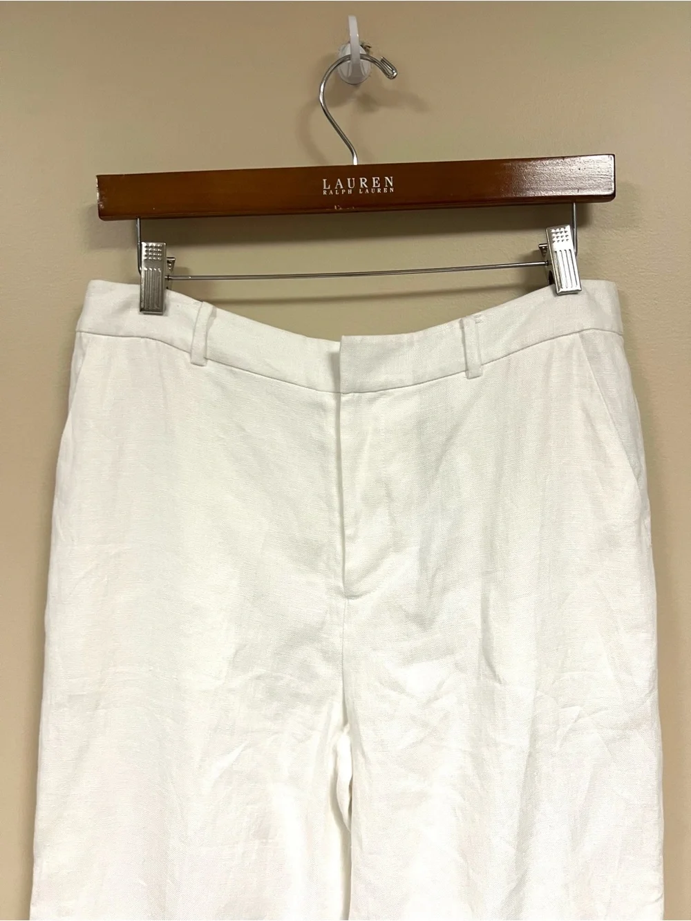Chaps lined linen trousers pants size 8